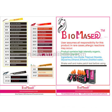 28 Farben Biomaser Permanent Make-up Mikro Pigment, kosmetische Tattoo Tinte Farbe